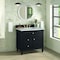 James Martin Vanities 36'' Single Vanity, Black Onyx w/ 3 CM Victorian Silver Quartz Top 424-V36-BKO-3VSL - alternate 2